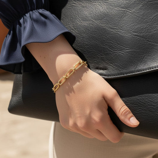 Cora Diamond Link Chain Bracelet