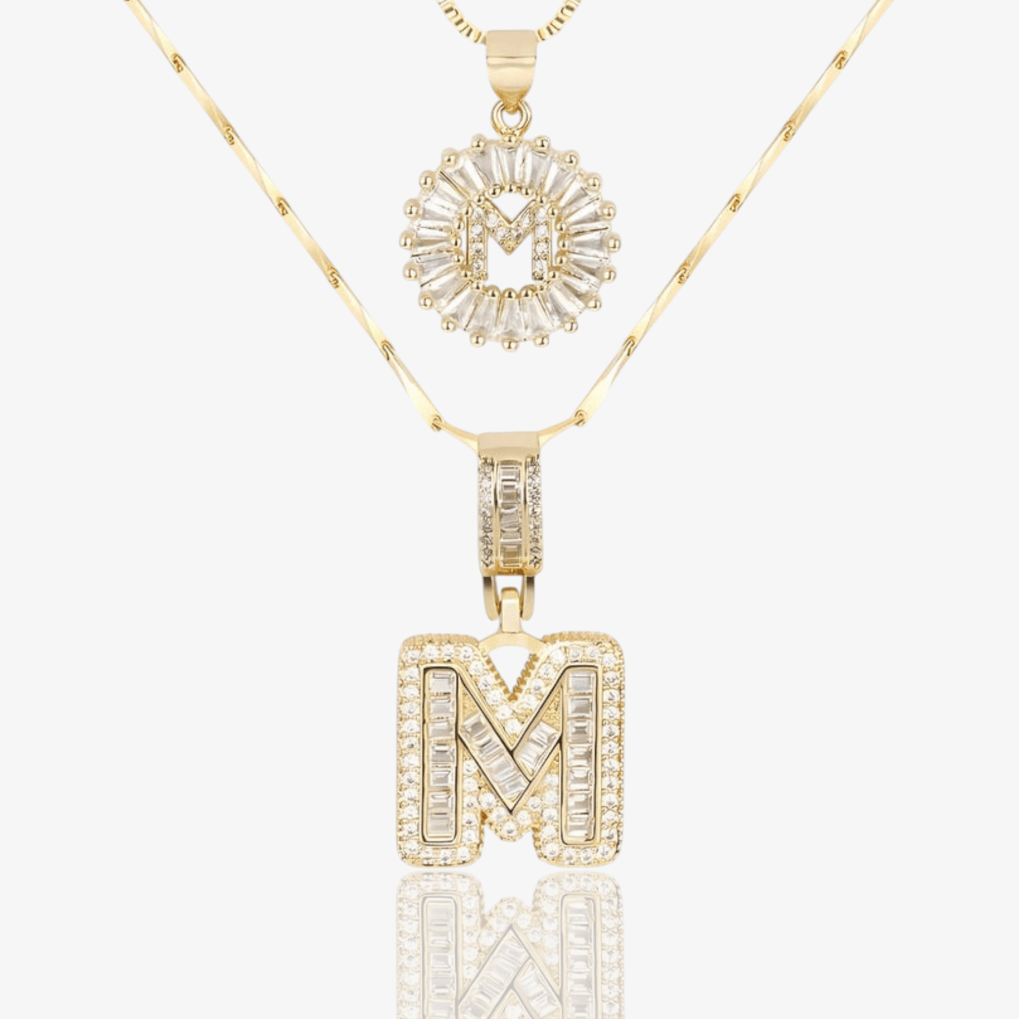 Initial Necklace A–Z Duo Set