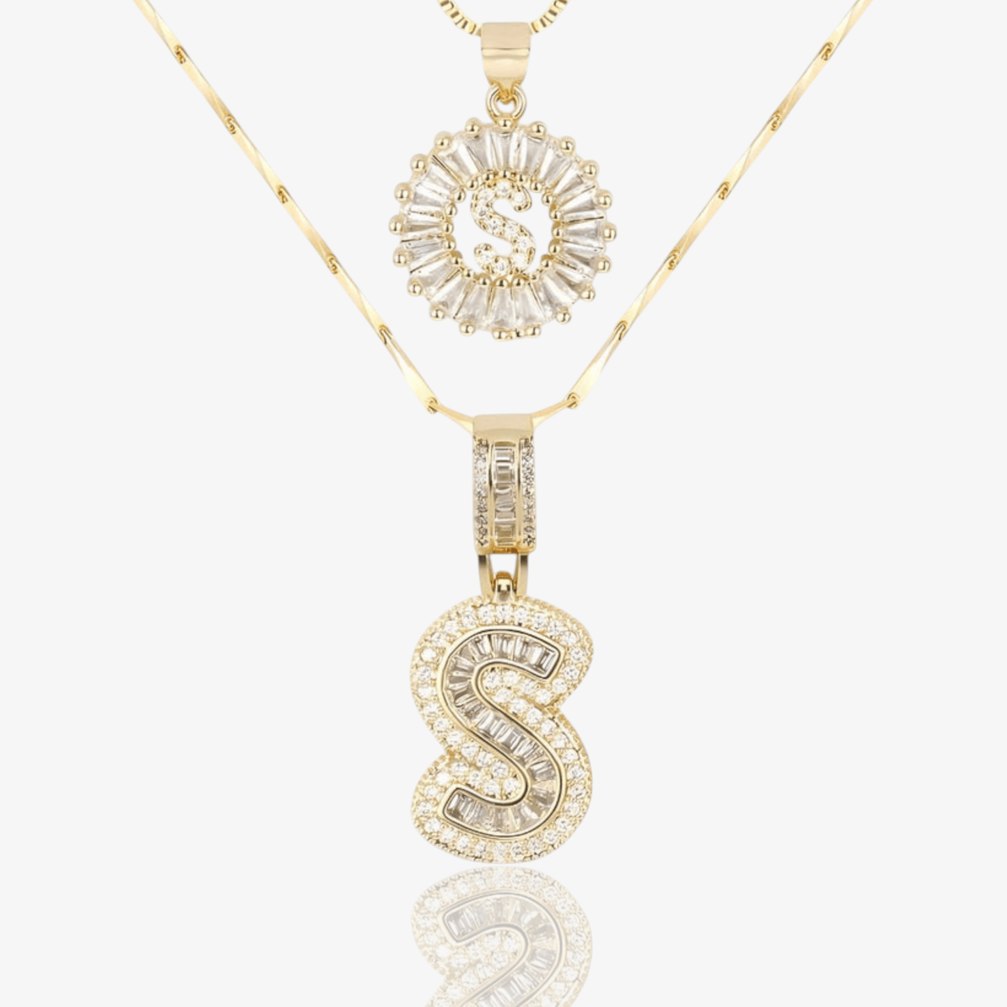 Initial Necklace A–Z Duo Set