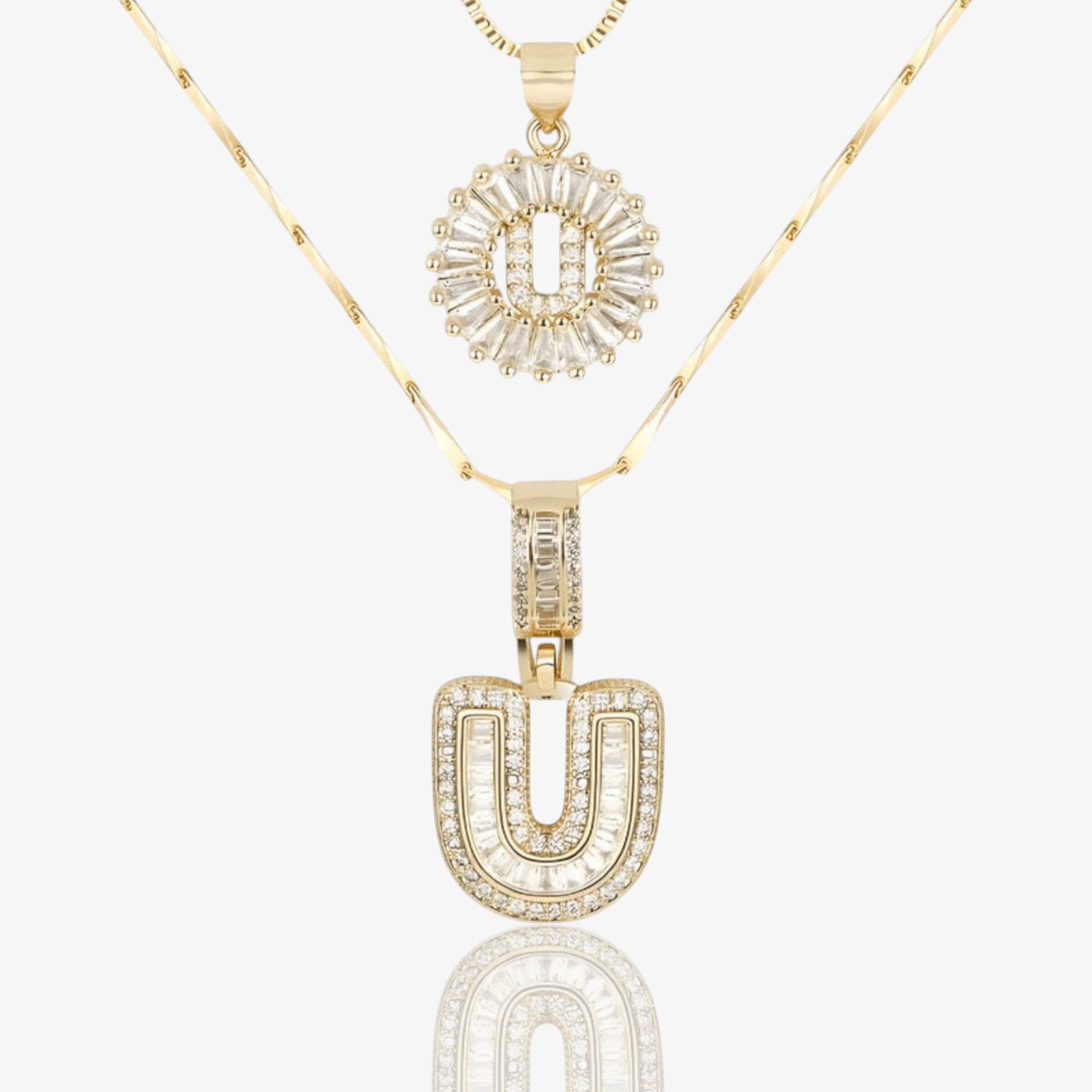 Initial Necklace A–Z Duo Set