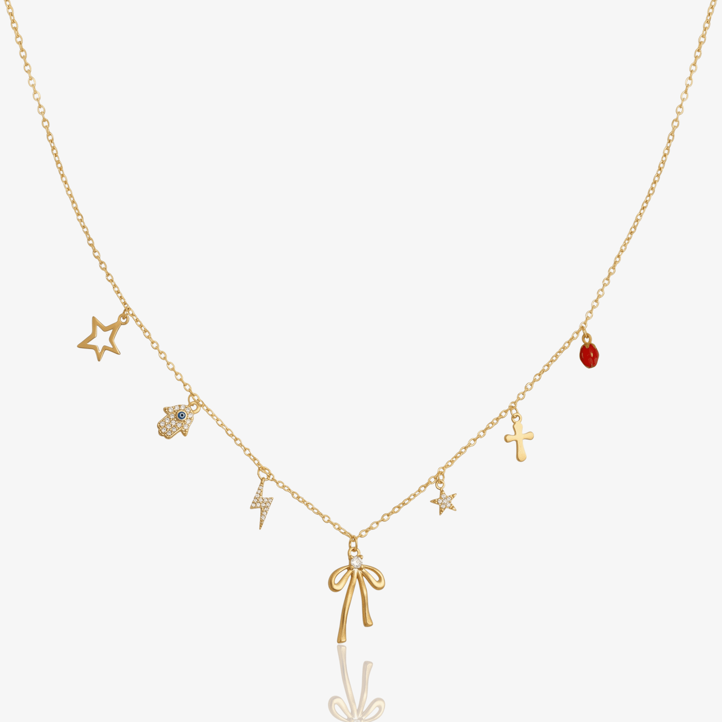 Paperclip Charm Detail Necklace