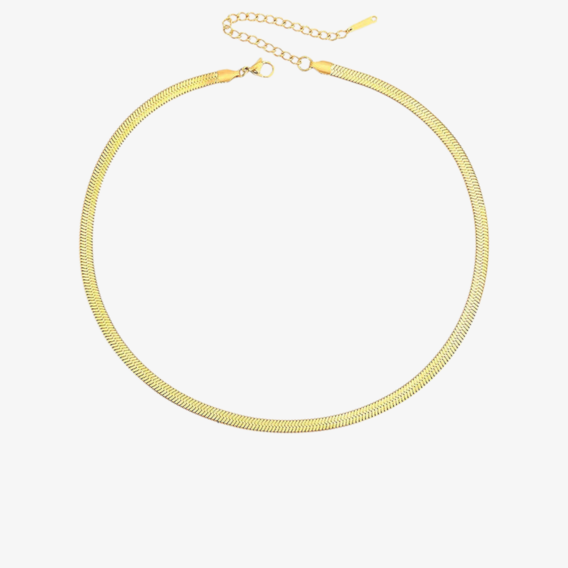 Gold & Silver Herringbone Necklace