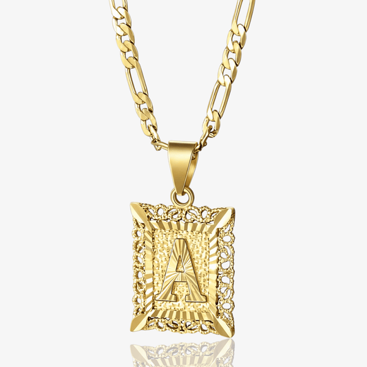 Modern Square Letter Necklace