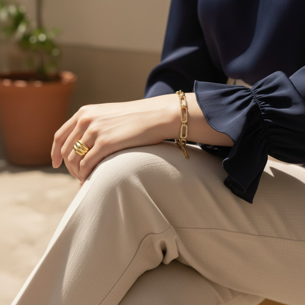 Cora Diamond Link Chain Bracelet