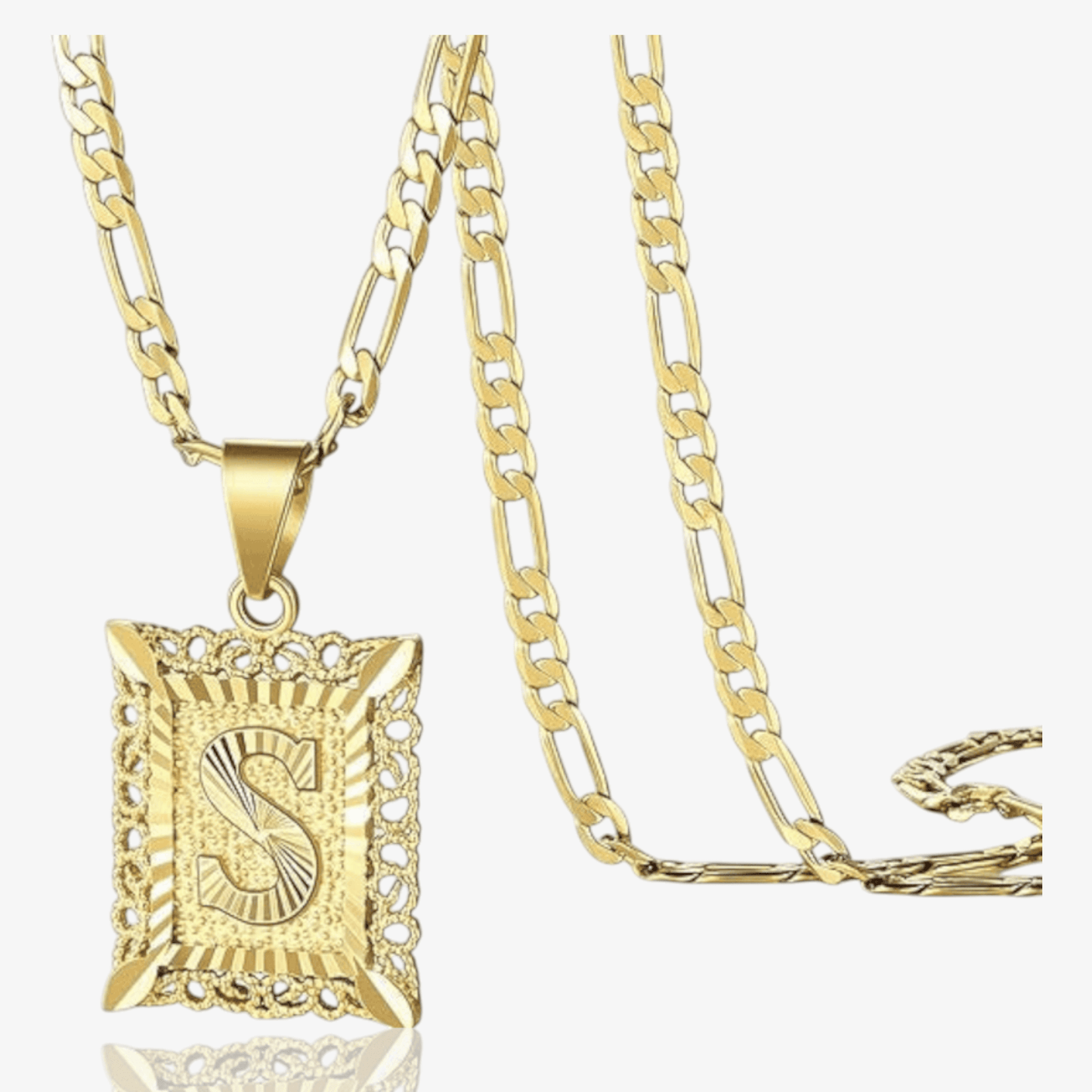 Modern Square Letter Necklace