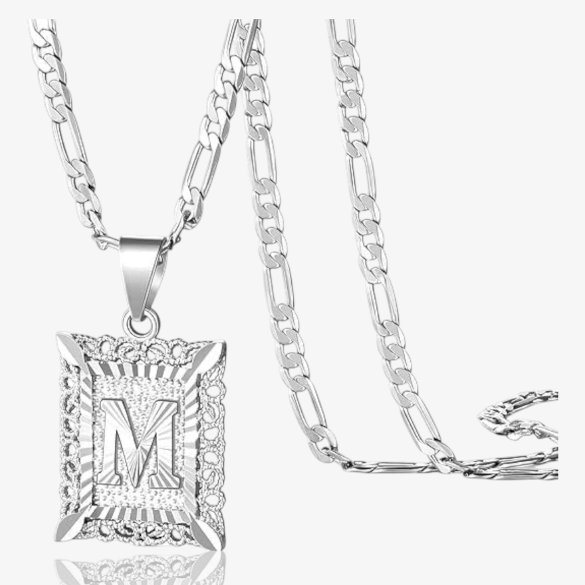 Modern Square Letter Necklace