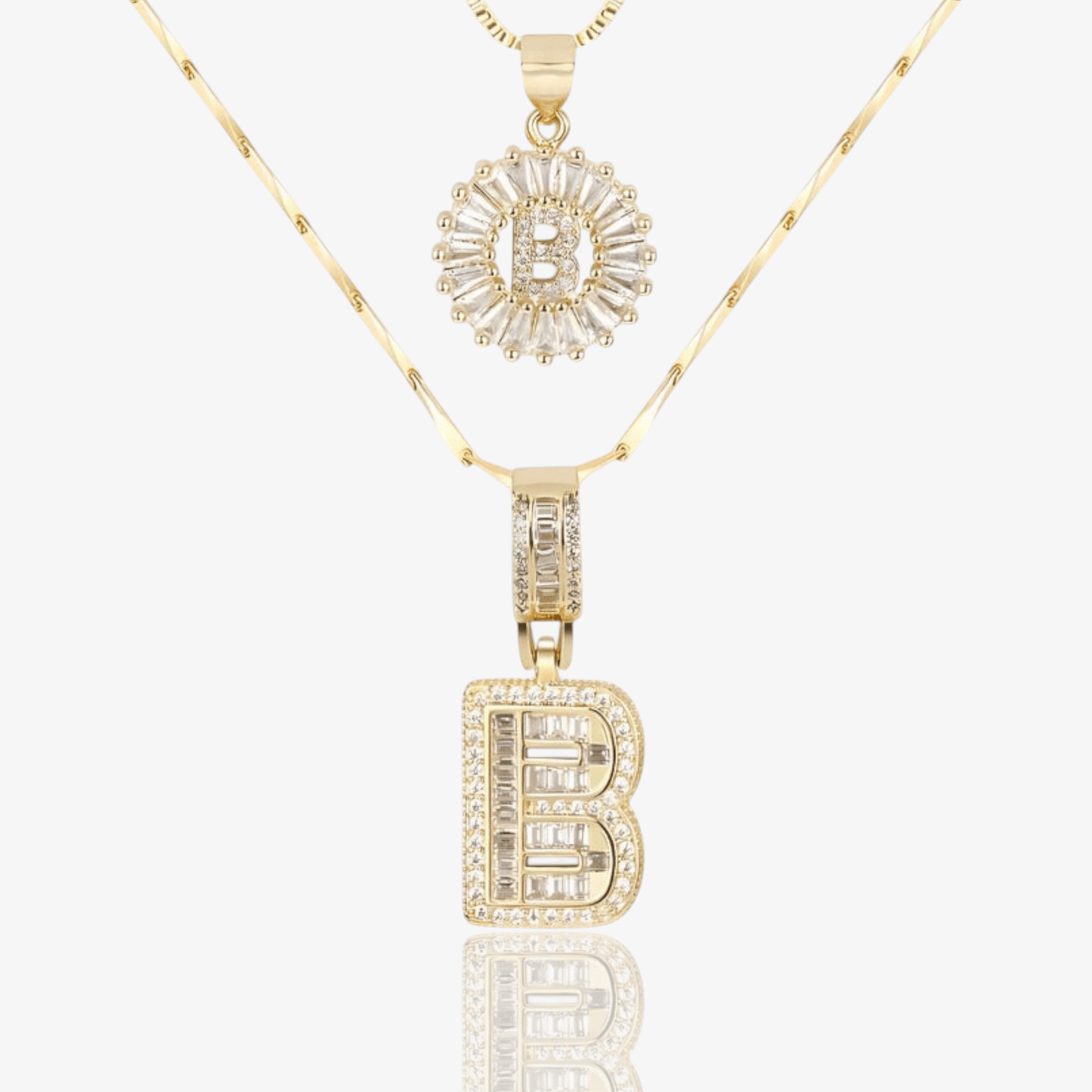 Initial Necklace A–Z Duo Set