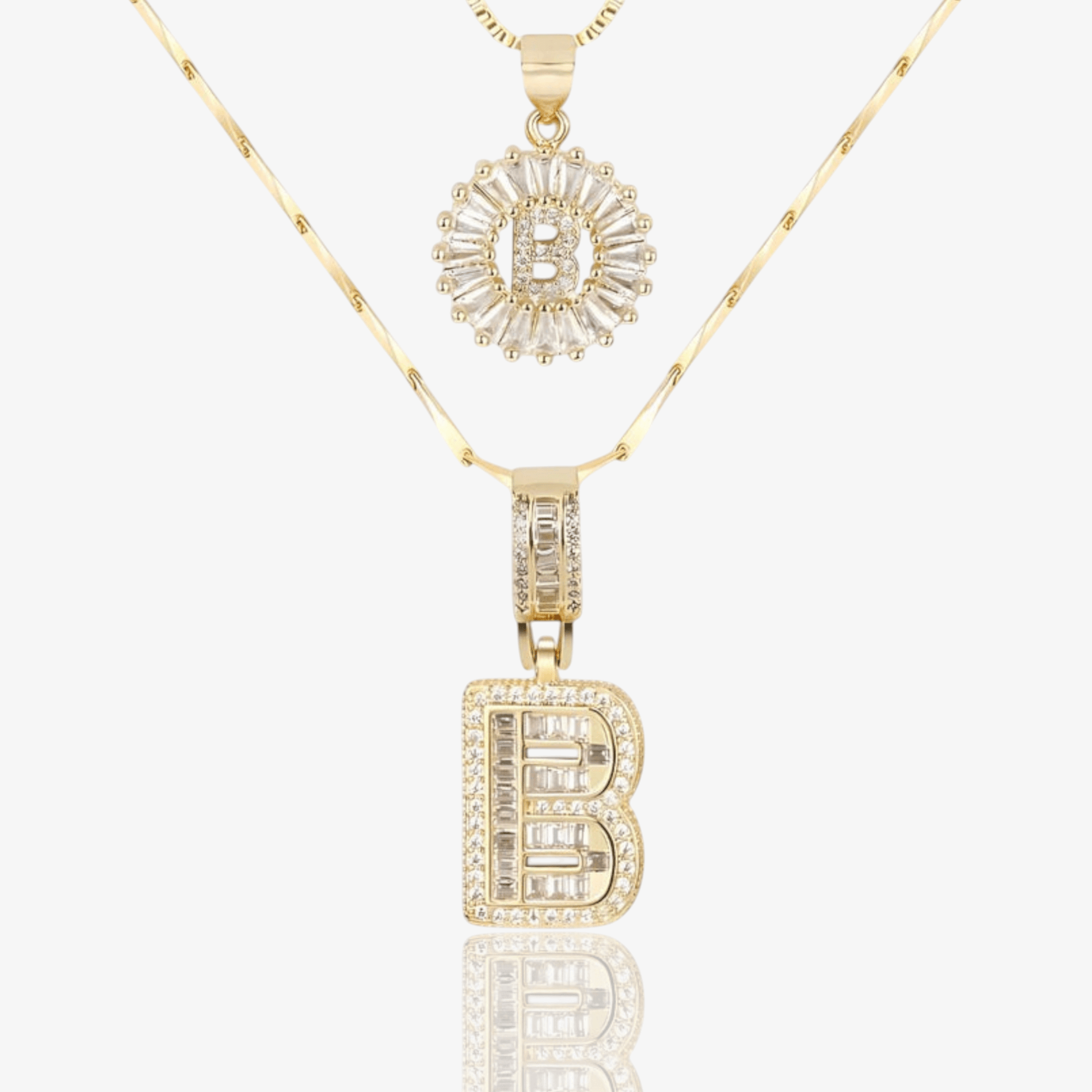 Initial Necklace A–Z Duo Set