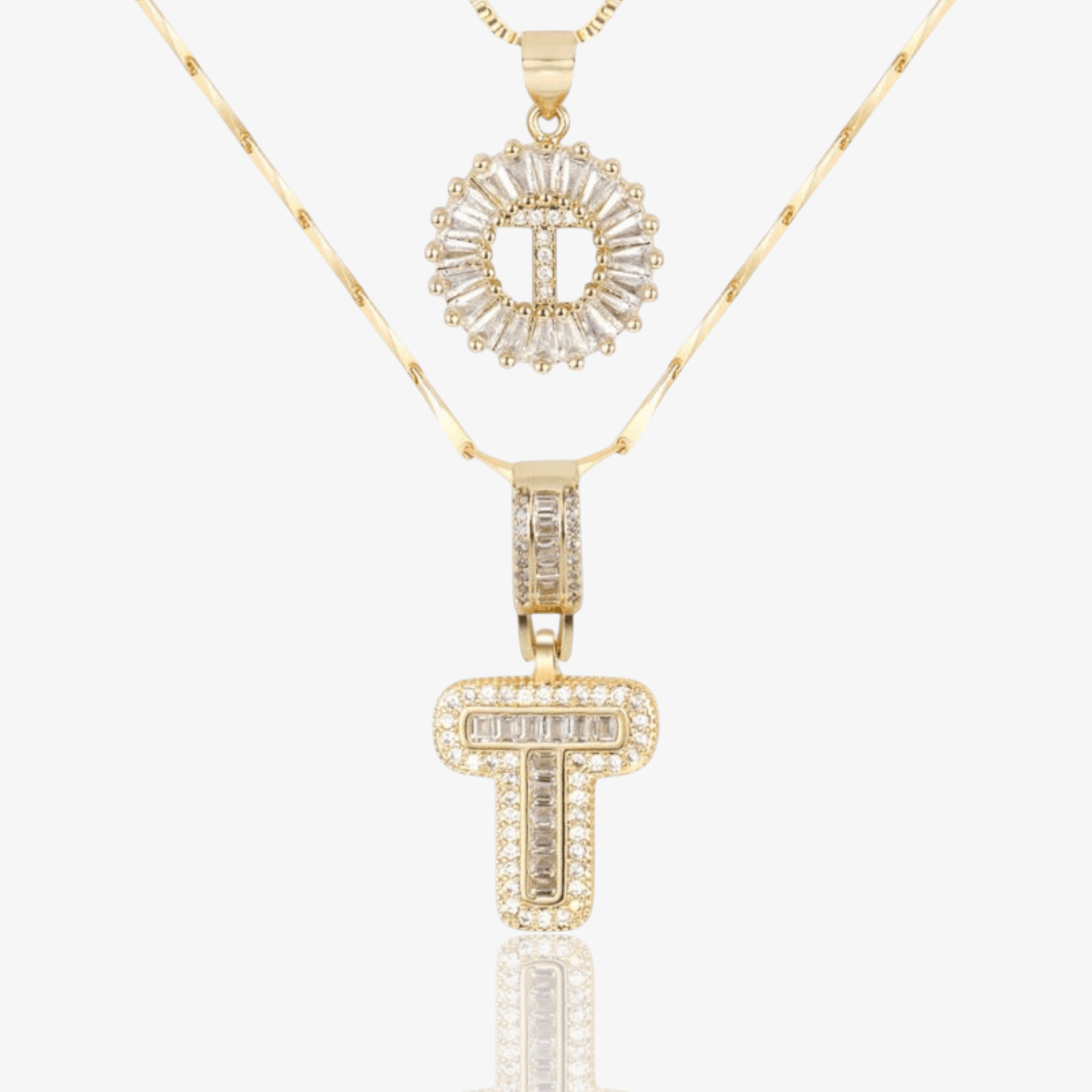 Initial Necklace A–Z Duo Set