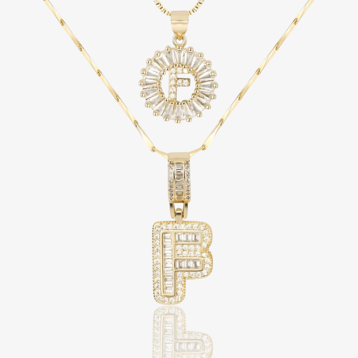 Initial Necklace A–Z Duo Set