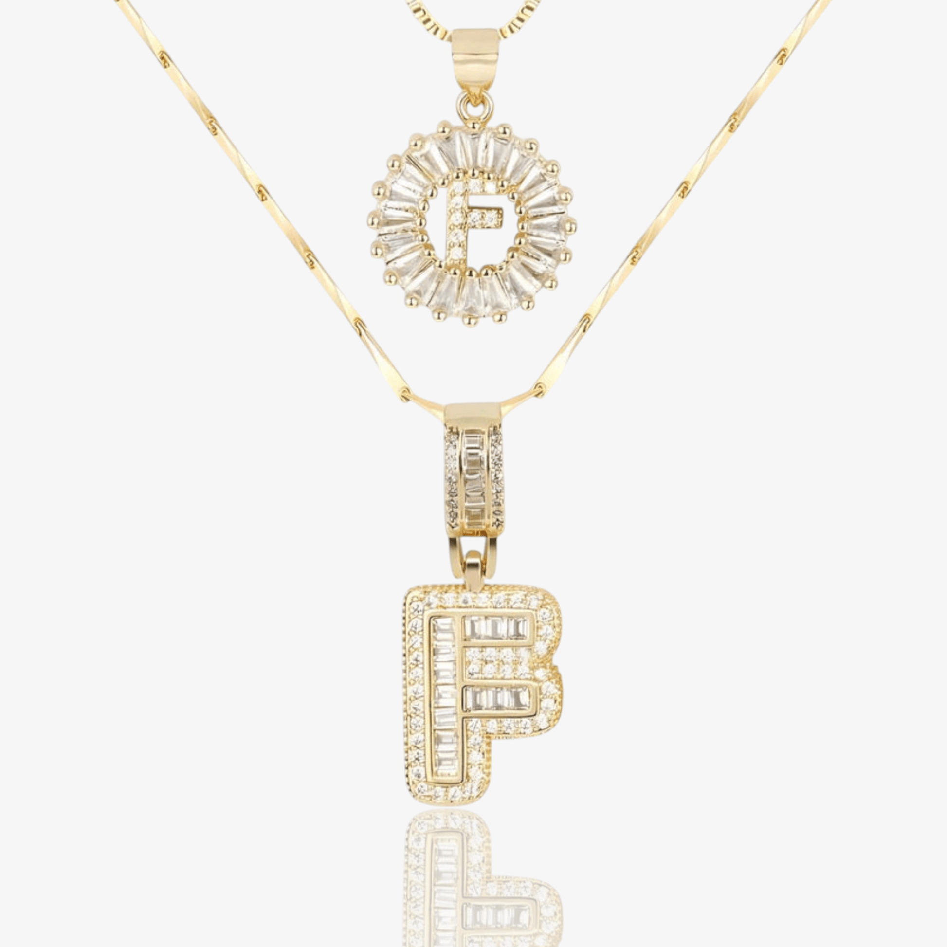 Initial Necklace A–Z Duo Set