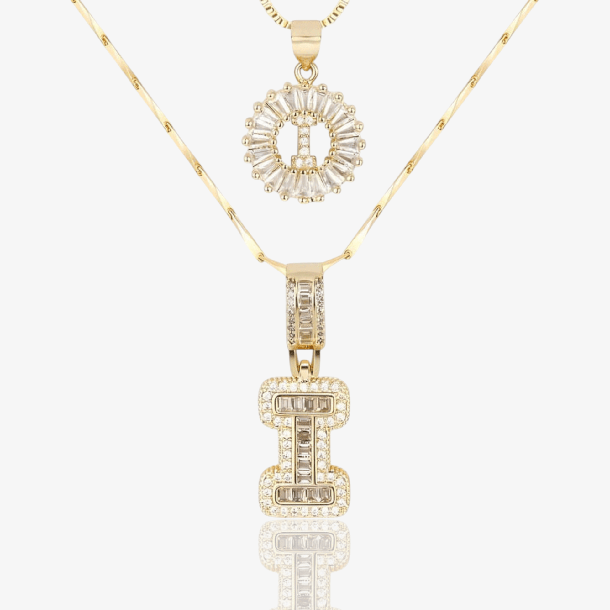 Initial Necklace A–Z Duo Set