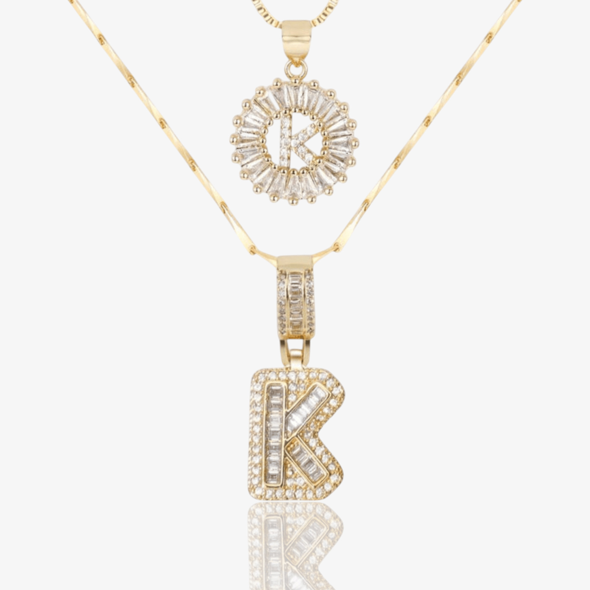 Initial Necklace A–Z Duo Set