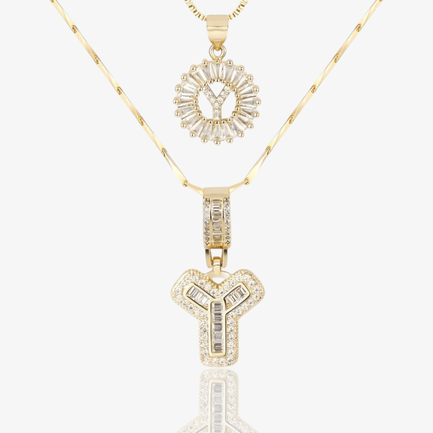 Initial Necklace A–Z Duo Set