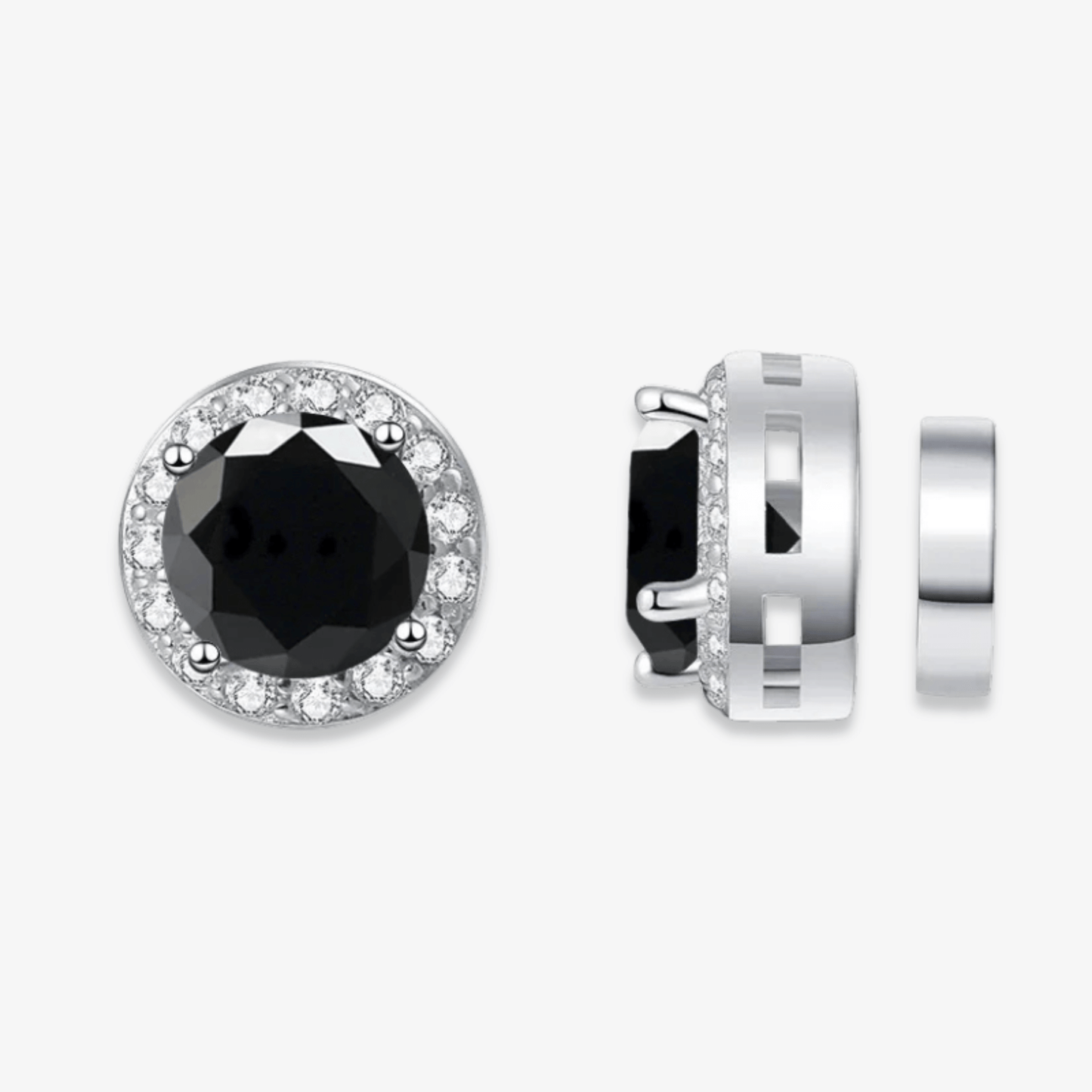 Magnetic Round Moissanite Earrings