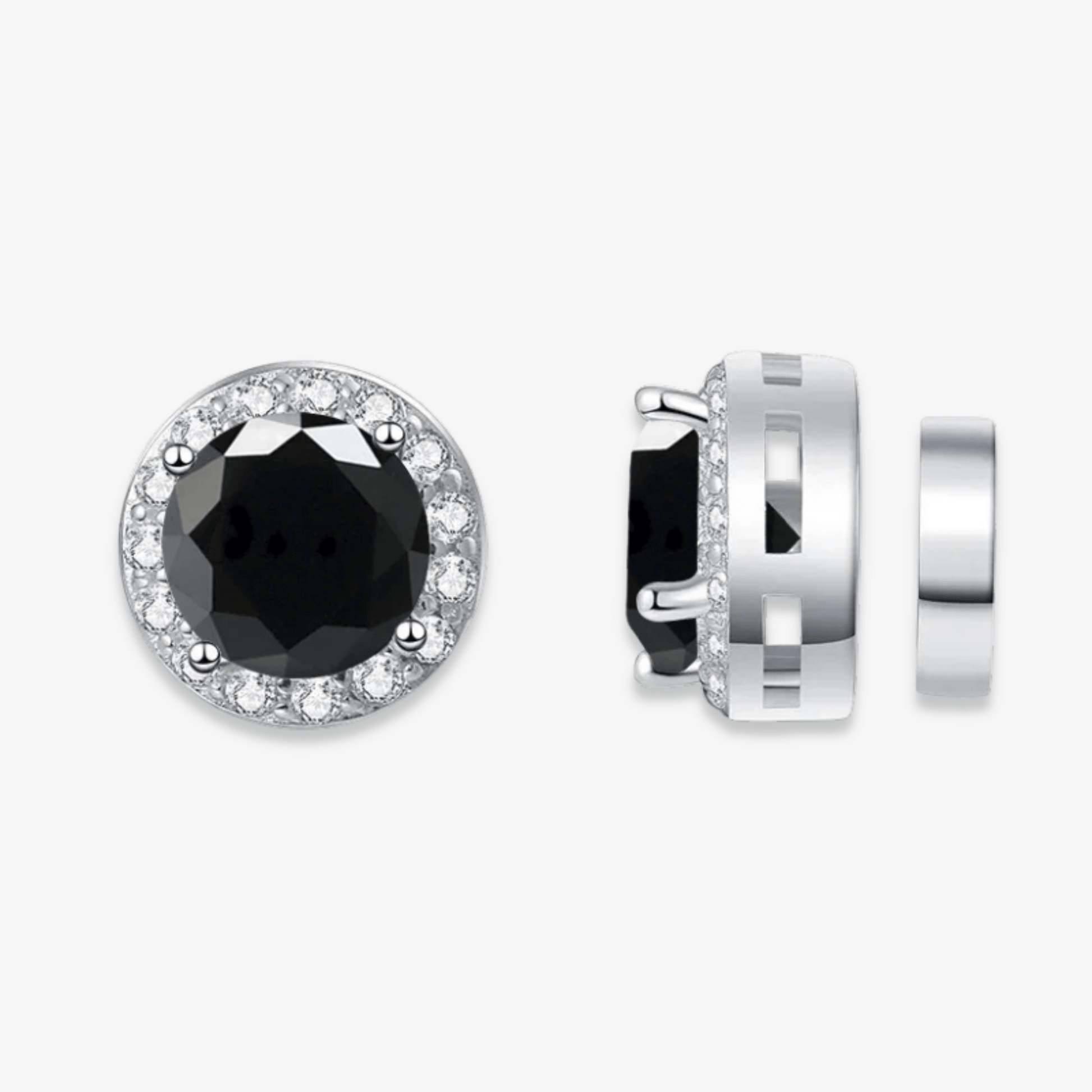 Magnetic Round Moissanite Earrings