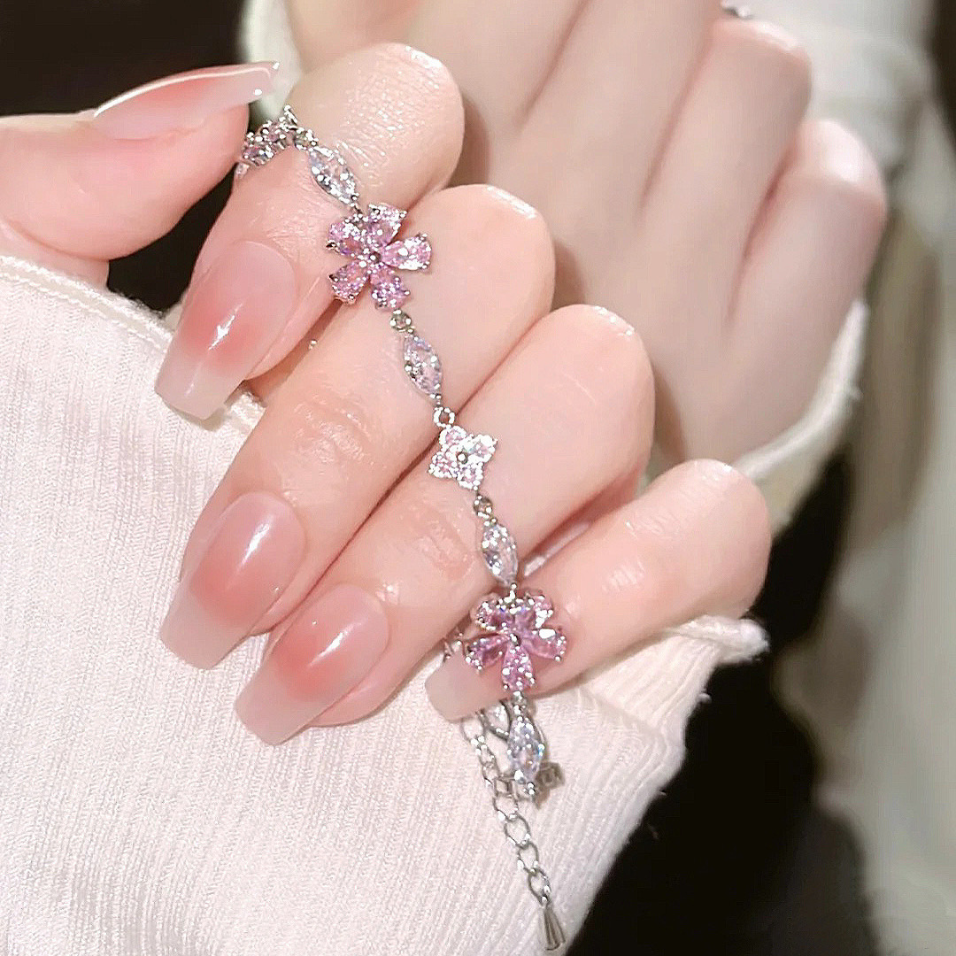 Hana Cherry Blossom Crystal Bracelet