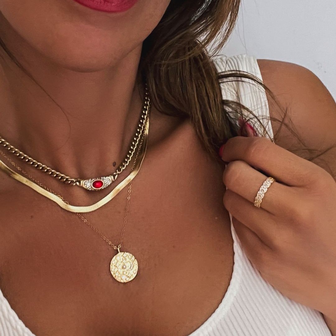 Lila Gemstone Necklace