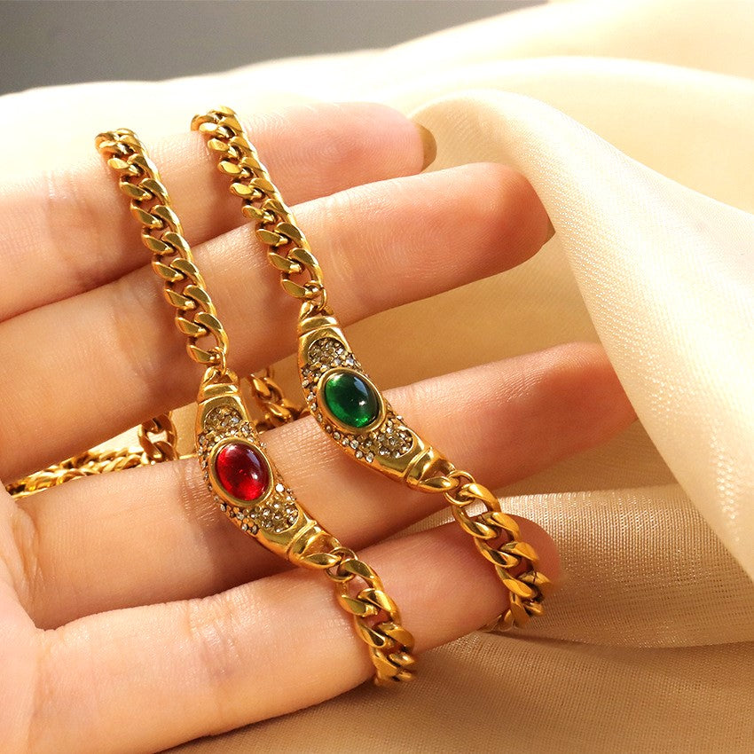 Lila Gemstone Necklace