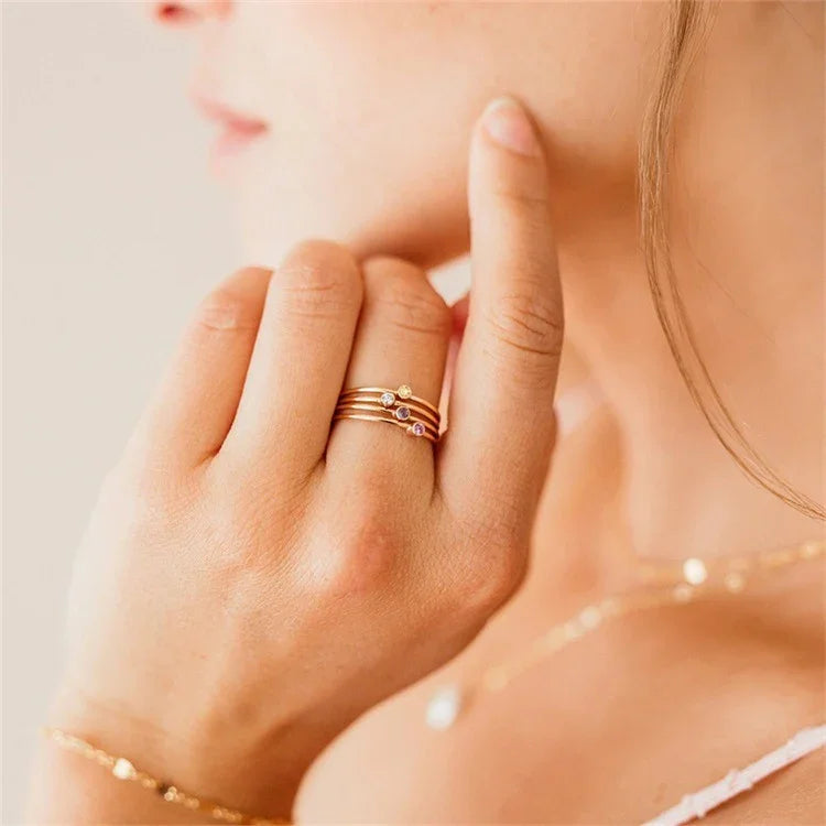 Birthstone Stacking Ring